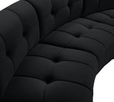 Limitless Velvet / Engineered Wood / Foam Contemporary Black Velvet 2pc. Modular Sectional - 66" W x 34" D x 31" H