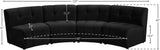 Limitless Velvet / Engineered Wood / Foam Contemporary Black Velvet 4pc. Modular Sectional - 123" W x 45" D x 31" H