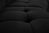 Limitless Velvet / Engineered Wood / Foam Contemporary Black Velvet 6pc. Modular Sectional - 161" W x 63" D x 31" H