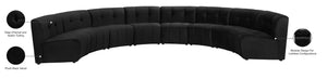 Limitless Velvet / Engineered Wood / Foam Contemporary Black Velvet 8pc. Modular Sectional - 173" W x 86" D x 31" H