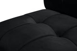 Limitless Velvet / Engineered Wood / Foam Contemporary Black Velvet 8pc. Modular Sectional - 173" W x 86" D x 31" H