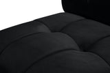 Limitless Velvet / Engineered Wood / Foam Contemporary Black Velvet 9pc. Modular Sectional - 173" W x 102" D x 31" H