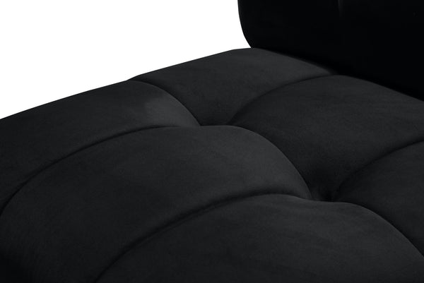 Limitless Velvet / Engineered Wood / Foam Contemporary Black Velvet Modular Chair - 33" W x 31" D x 31" H