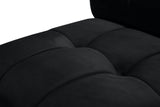 Limitless Velvet / Engineered Wood / Foam Contemporary Black Velvet Modular Chair - 33" W x 31" D x 31" H