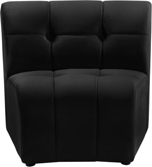 Limitless Velvet / Engineered Wood / Foam Contemporary Black Velvet Modular Chair - 33" W x 31" D x 31" H