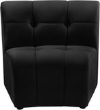 Limitless Velvet / Engineered Wood / Foam Contemporary Black Velvet Modular Chair - 33" W x 31" D x 31" H