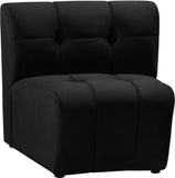 Limitless Velvet / Engineered Wood / Foam Contemporary Black Velvet Modular Chair - 33" W x 31" D x 31" H