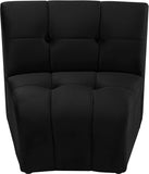 Limitless Velvet / Engineered Wood / Foam Contemporary Black Velvet Modular Chair - 33" W x 31" D x 31" H