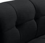 Limitless Velvet / Engineered Wood / Foam Contemporary Black Velvet Modular Chair - 33" W x 31" D x 31" H