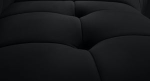 Limitless Velvet / Engineered Wood / Foam Contemporary Black Velvet Modular Chair - 33" W x 31" D x 31" H