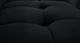 Limitless Velvet / Engineered Wood / Foam Contemporary Black Velvet Modular Chair - 33" W x 31" D x 31" H