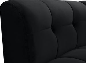Limitless Velvet / Engineered Wood / Foam Contemporary Black Velvet Modular Chair - 33" W x 31" D x 31" H