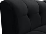 Limitless Velvet / Engineered Wood / Foam Contemporary Black Velvet Modular Chair - 33" W x 31" D x 31" H