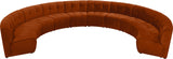 Limitless Velvet / Engineered Wood / Foam Contemporary Cognac Velvet 10pc. Modular Sectional - 173" W x 118" D x 31" H