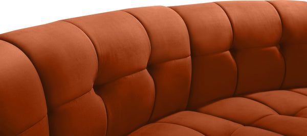 Limitless Velvet / Engineered Wood / Foam Contemporary Cognac Velvet 10pc. Modular Sectional - 173" W x 118" D x 31" H