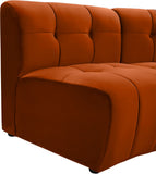 Limitless Velvet / Engineered Wood / Foam Contemporary Cognac Velvet 12pc. Modular Sectional - 173" W x 146" D x 31" H