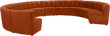 Limitless Velvet / Engineered Wood / Foam Contemporary Cognac Velvet 12pc. Modular Sectional - 173" W x 146" D x 31" H