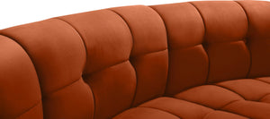 Limitless Velvet / Engineered Wood / Foam Contemporary Cognac Velvet 12pc. Modular Sectional - 173" W x 146" D x 31" H