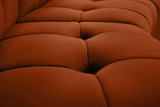 Limitless Velvet / Engineered Wood / Foam Contemporary Cognac Velvet 12pc. Modular Sectional - 173" W x 146" D x 31" H