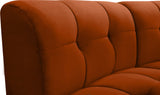 Limitless Velvet / Engineered Wood / Foam Contemporary Cognac Velvet 12pc. Modular Sectional - 173" W x 146" D x 31" H