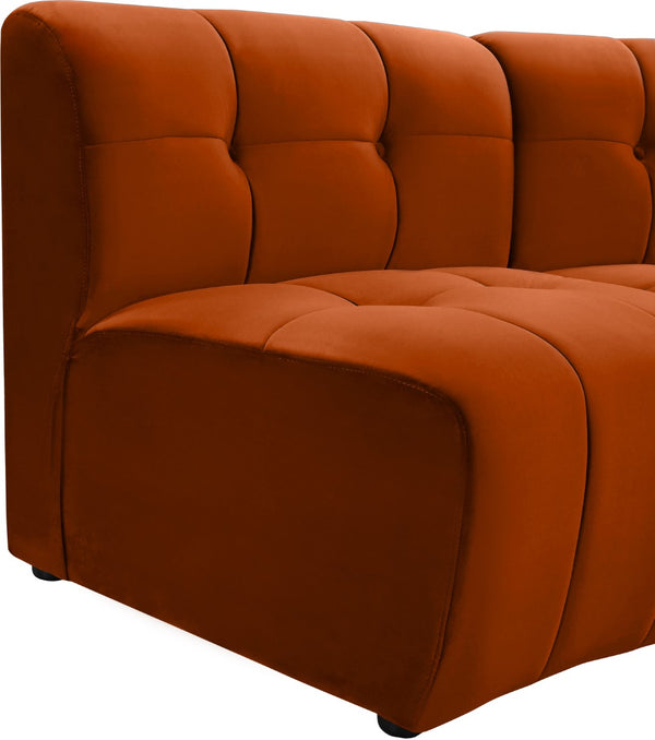 Limitless Velvet / Engineered Wood / Foam Contemporary Cognac Velvet 13pc. Modular Sectional - 173" W x 159" D x 31" H