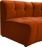 Limitless Velvet / Engineered Wood / Foam Contemporary Cognac Velvet 13pc. Modular Sectional - 173" W x 159" D x 31" H