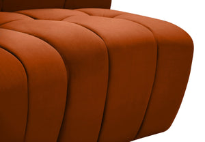 Limitless Velvet / Engineered Wood / Foam Contemporary Cognac Velvet 13pc. Modular Sectional - 173" W x 159" D x 31" H