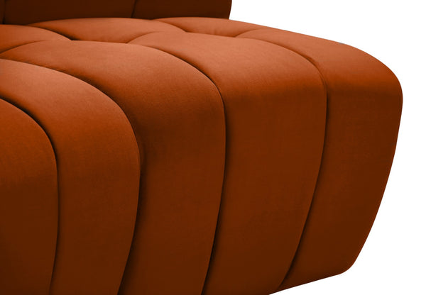 Limitless Velvet / Engineered Wood / Foam Contemporary Cognac Velvet 13pc. Modular Sectional - 173" W x 159" D x 31" H