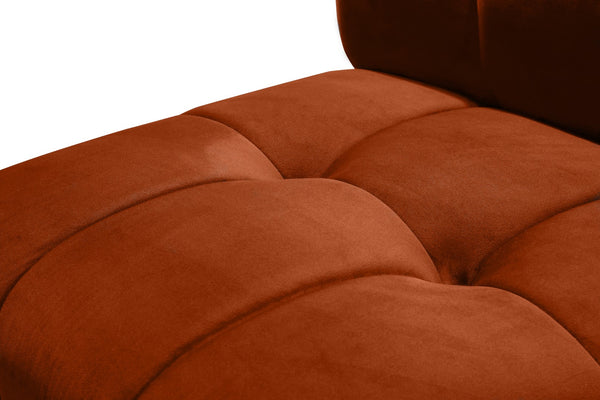 Limitless Velvet / Engineered Wood / Foam Contemporary Cognac Velvet 14pc. Modular Sectional - 173" W x 167" D x 31" H