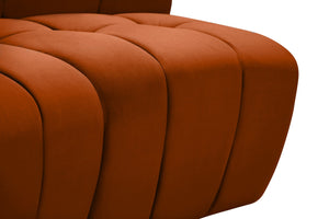 Limitless Velvet / Engineered Wood / Foam Contemporary Cognac Velvet 14pc. Modular Sectional - 173" W x 167" D x 31" H