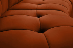 Limitless Velvet / Engineered Wood / Foam Contemporary Cognac Velvet 14pc. Modular Sectional - 173" W x 167" D x 31" H