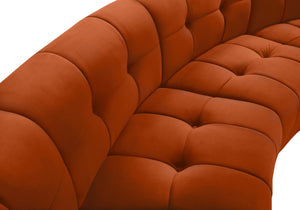 Limitless Velvet / Engineered Wood / Foam Contemporary Cognac Velvet 15pc. Modular Sectional - 173" W x 173" D x 31" H