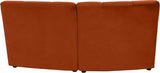 Limitless Velvet / Engineered Wood / Foam Contemporary Cognac Velvet 2pc. Modular Sectional - 66" W x 34" D x 31" H