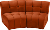 Limitless Velvet / Engineered Wood / Foam Contemporary Cognac Velvet 2pc. Modular Sectional - 66" W x 34" D x 31" H