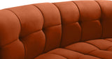 Limitless Velvet / Engineered Wood / Foam Contemporary Cognac Velvet 2pc. Modular Sectional - 66" W x 34" D x 31" H