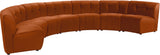 Limitless Velvet / Engineered Wood / Foam Contemporary Cognac Velvet 7pc. Modular Sectional - 170" W x 76" D x 31" H