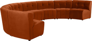Limitless Velvet / Engineered Wood / Foam Contemporary Cognac Velvet 8pc. Modular Sectional - 173" W x 86" D x 31" H
