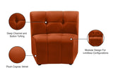 Limitless Velvet / Engineered Wood / Foam Contemporary Cognac Velvet Modular Chair - 33" W x 31" D x 31" H