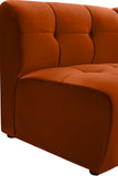 Limitless Velvet / Engineered Wood / Foam Contemporary Cognac Velvet Modular Chair - 33" W x 31" D x 31" H