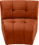 Limitless Velvet / Engineered Wood / Foam Contemporary Cognac Velvet Modular Chair - 33" W x 31" D x 31" H