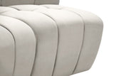 Limitless Velvet / Engineered Wood / Foam Contemporary Cream Velvet 10pc. Modular Sectional - 173" W x 118" D x 31" H