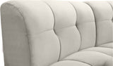 Limitless Velvet / Engineered Wood / Foam Contemporary Cream Velvet 10pc. Modular Sectional - 173" W x 118" D x 31" H