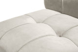 Limitless Velvet / Engineered Wood / Foam Contemporary Cream Velvet 13pc. Modular Sectional - 173" W x 159" D x 31" H