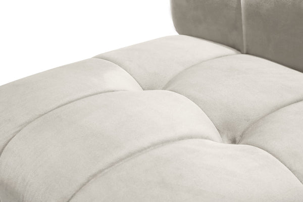 Limitless Velvet / Engineered Wood / Foam Contemporary Cream Velvet 14pc. Modular Sectional - 173" W x 167" D x 31" H
