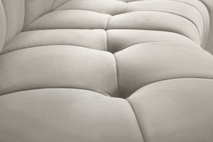 Limitless Velvet / Engineered Wood / Foam Contemporary Cream Velvet 15pc. Modular Sectional - 173" W x 173" D x 31" H