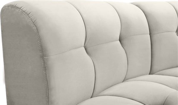 Limitless Velvet / Engineered Wood / Foam Contemporary Cream Velvet 15pc. Modular Sectional - 173" W x 173" D x 31" H