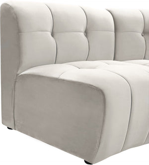 Limitless Velvet / Engineered Wood / Foam Contemporary Cream Velvet 15pc. Modular Sectional - 173" W x 173" D x 31" H