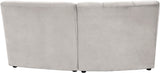 Limitless Velvet / Engineered Wood / Foam Contemporary Cream Velvet 2pc. Modular Sectional - 66" W x 34" D x 31" H