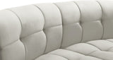 Limitless Velvet / Engineered Wood / Foam Contemporary Cream Velvet 2pc. Modular Sectional - 66" W x 34" D x 31" H