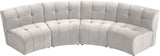 Limitless Velvet / Engineered Wood / Foam Contemporary Cream Velvet 4pc. Modular Sectional - 123" W x 45" D x 31" H